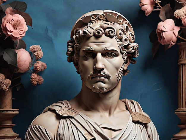 Premium AI Image | Aesthetic background of greek bust