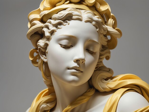 Aesthetic background of greek bust