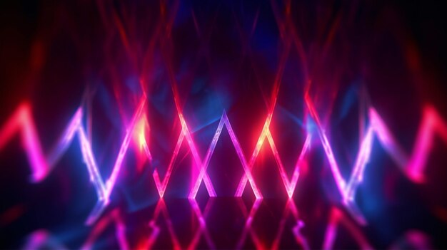 Aesthetic background with abstract neon led light effect