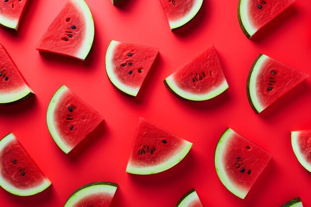 Aesthetic cut watermelon fruit background
