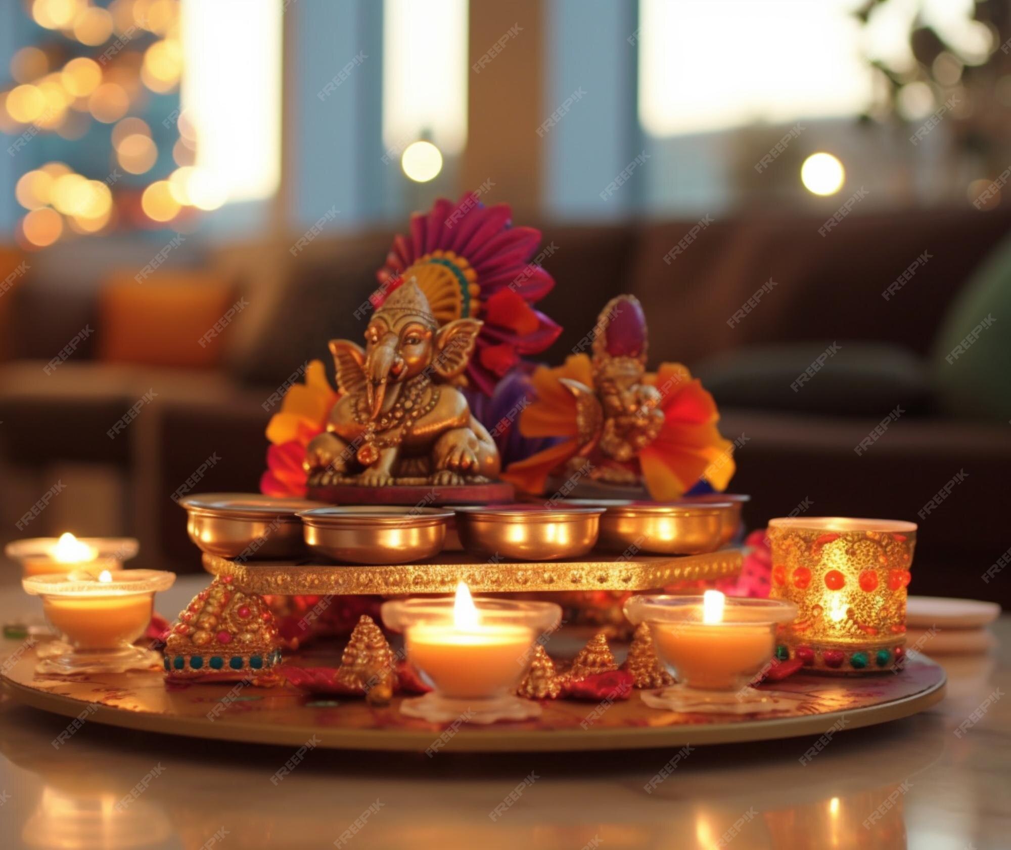 Premium AI Image Aesthetic Diwali decorations for your home