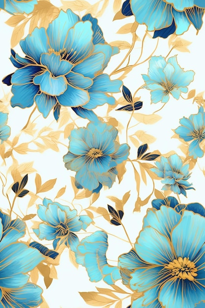 Aesthetic Floral Patterned Background