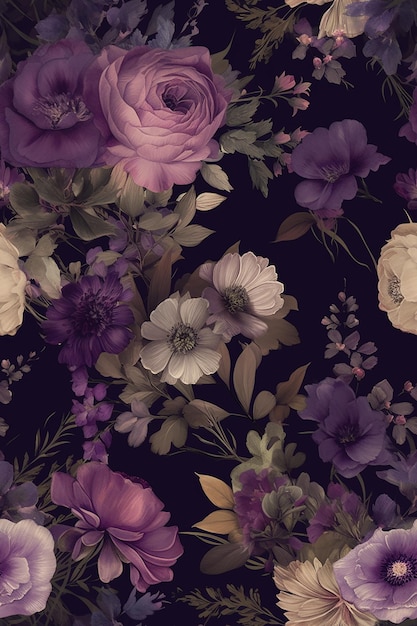 Aesthetic Floral Patterned Background