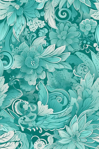 Aesthetic Floral Patterned Background