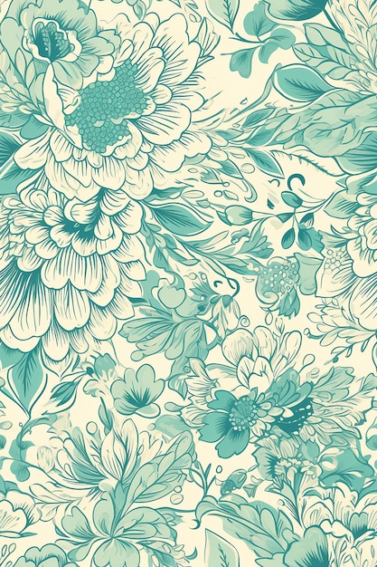 Aesthetic Floral Patterner Background