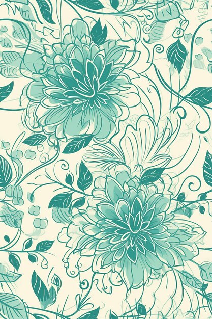 Aesthetic floral patterner background