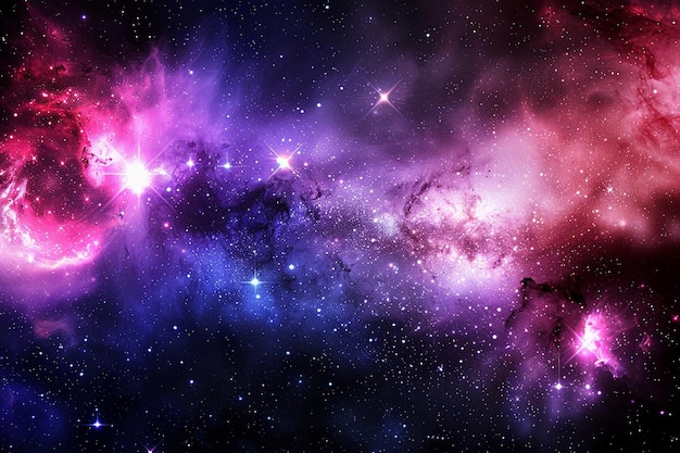 Photo aesthetic galaxy in black background