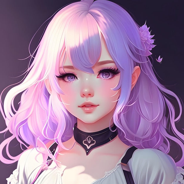 aesthetic japanese anime girl pastel color