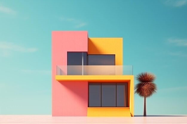 Foto design estetico e minimalista della casa