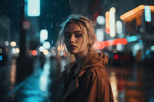 Photo aesthetic mood of rainy day