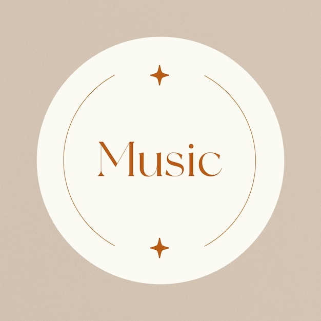 aesthetic music instagram story highlight cover template illustration