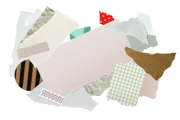 Photo aesthetic paper craft png frame sticker transparent background