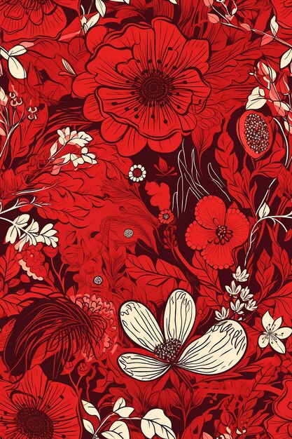 Aesthetic patterned floral background