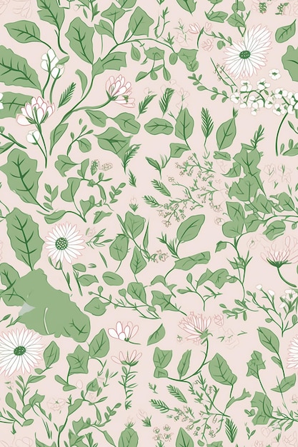 Photo aesthetic patterned floral background