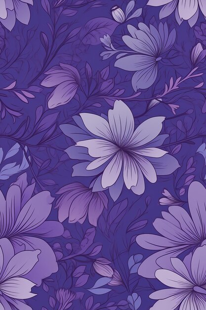 Aesthetic patterned floral background