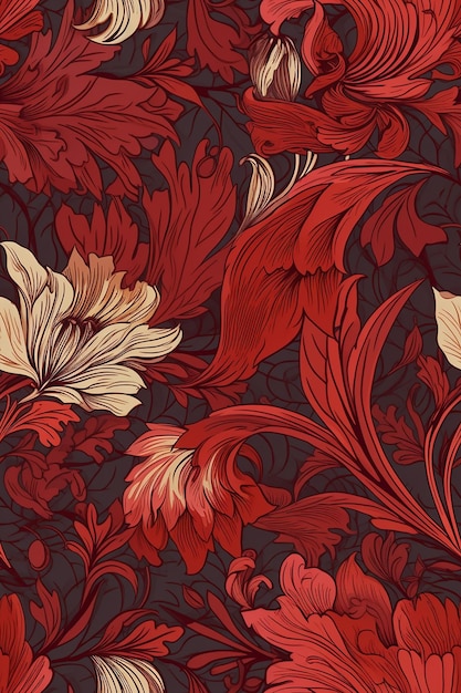 Aesthetic Patterned Floral Background