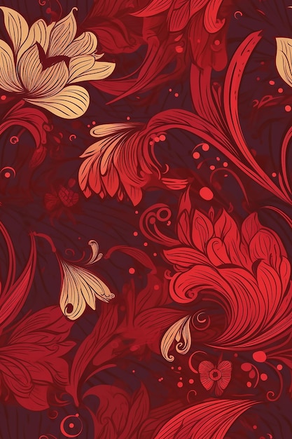 Aesthetic Patterned Floral Background