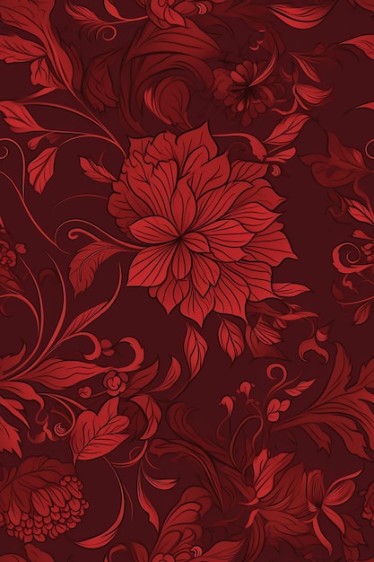 Aesthetic Patterned Floral Background