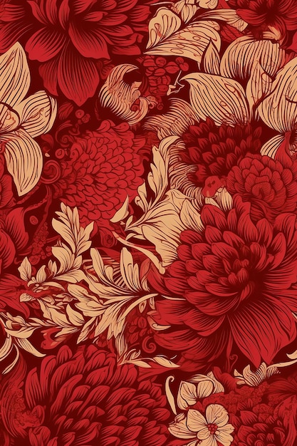 Aesthetic Patterned Floral Background