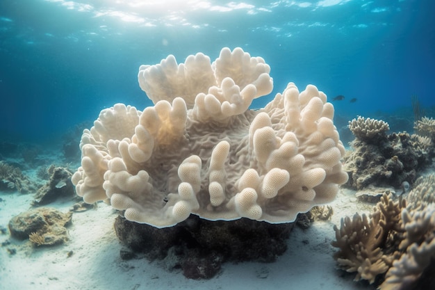 Aesthetic photo of elkhorn coral white color