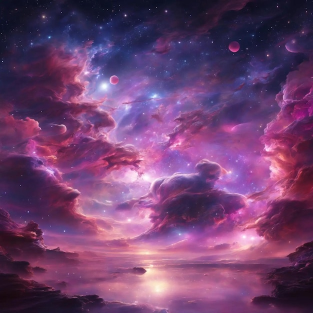 Aesthetic Pink Space Wallpaper