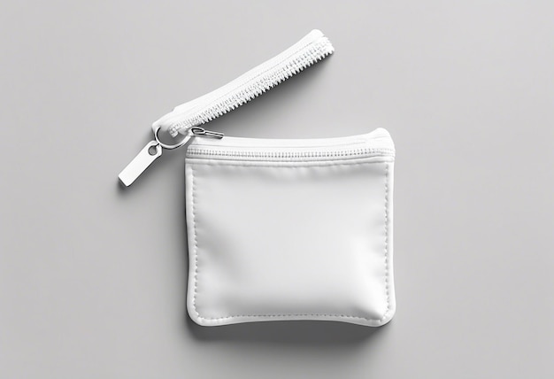 Photo aesthetic plain white snack zipper mockup