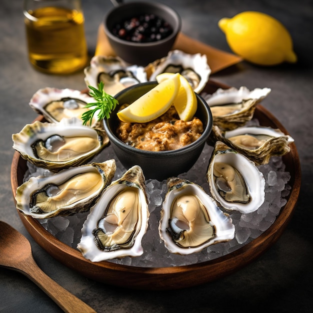 aesthetic plate of oysters