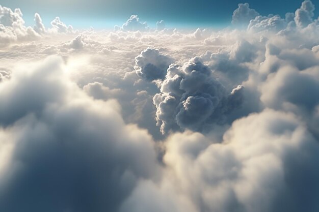 美しく滑らかで柔らかい空の雲