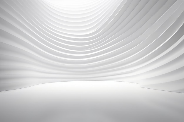 Premium AI Image  Aesthetic Studio Vibes Enhancing Product Presentation with Abstract White 3D 