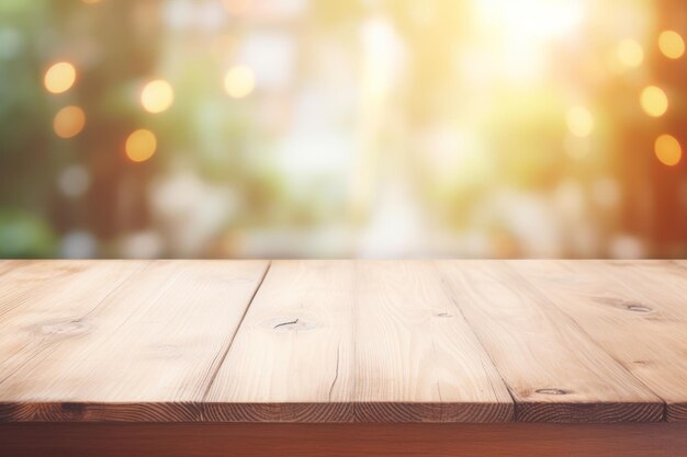 Aesthetic summer vibes embracing nature with a light wooden texture table