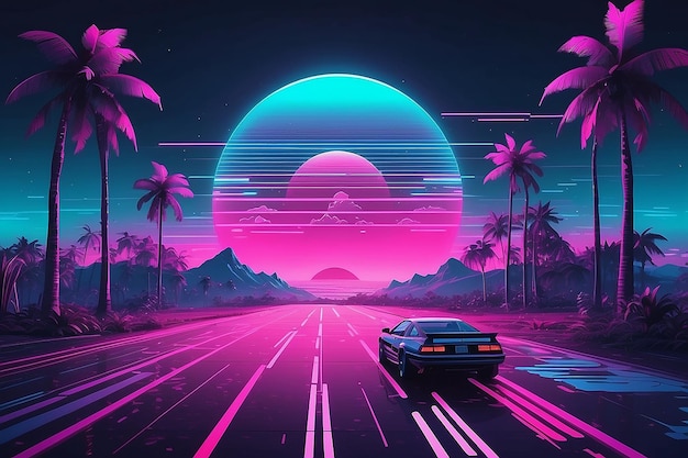 Aesthetic Synthwave Neon Glitch and Vaporwave wallpapers