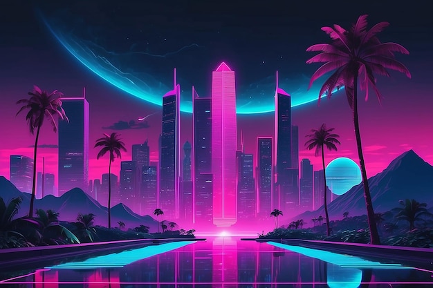 Aesthetic Synthwave Neon Glitch and Vaporwave wallpapers