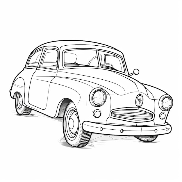 Aesthetic Vehicles Coloring Page