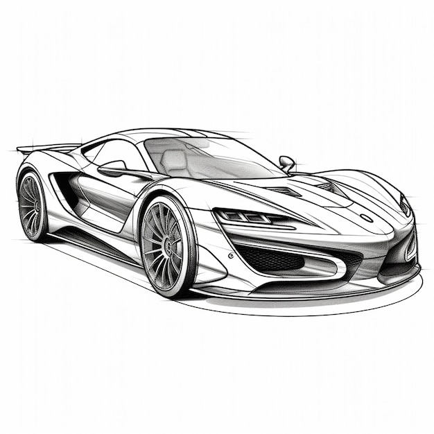 Aesthetic Vehicles Coloring Page