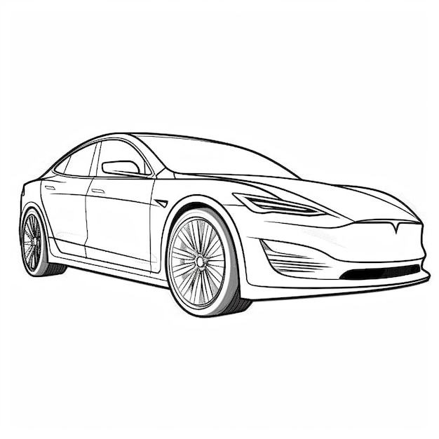 Aesthetic Vehicles Coloring Page