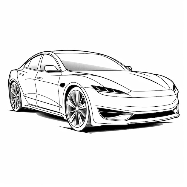 Aesthetic Vehicles Coloring Page