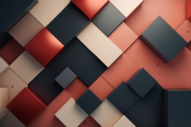 Aesthetic wallpaper made of abstract geometric shapes