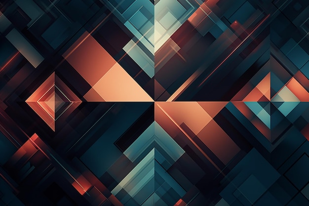 Aesthetic wallpaper made of abstract geometric shapes