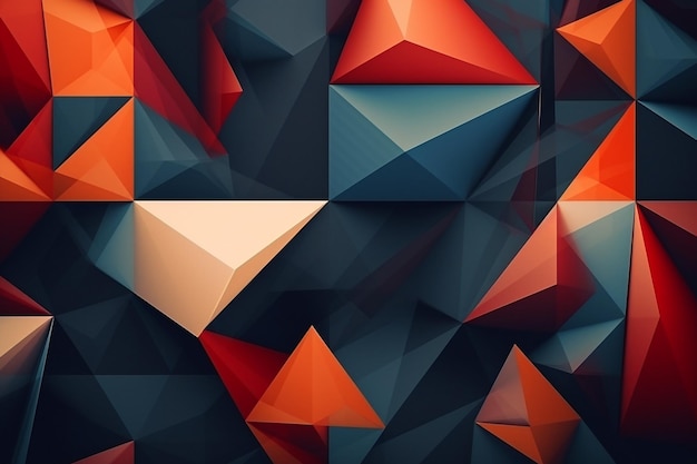 Aesthetic wallpaper made of abstract geometric shapes