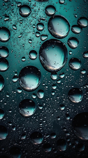 aesthetic water drops background generative ai