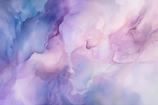 Aesthetic Watercolor Dreams Texture Soft Pastel Colors Blue Purple Pink Waves Abstract Design