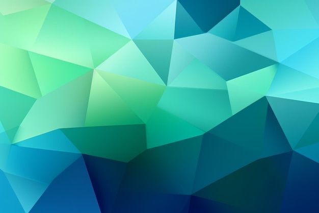 Aesthetically pleasing geometrical background high resolution vector art in blue and green hues