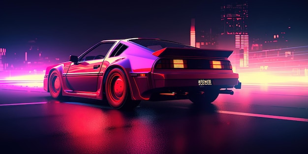 Aesthetically pleasing synthwave retrowave wallpaper that will transport you back to the 80s