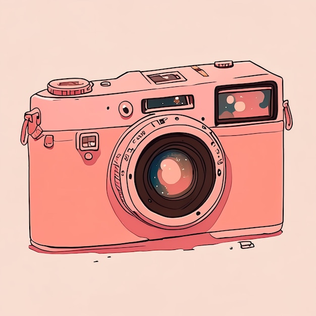 Photo aesthetics camera hand drawn