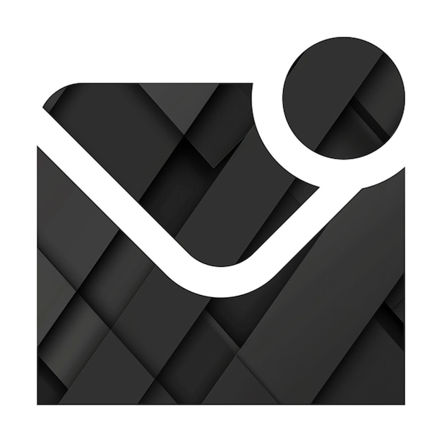 Foto afbeelding iconen envelop punt zwarte rechthoek achtergrond