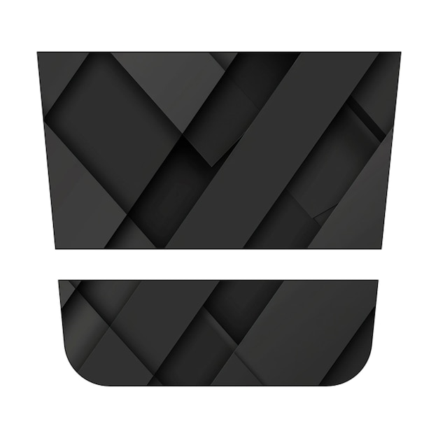 Afbeelding iconen glas whiskey Zwarte rechthoek achtergrond