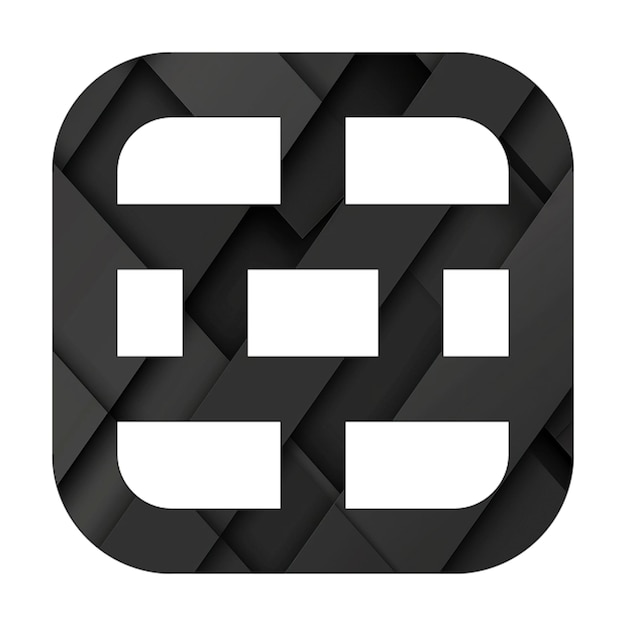 Afbeelding icoon blok baksteen Zwarte rechthoek achtergrond