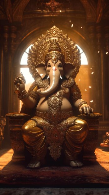 Foto afbeelding met heer ganesha