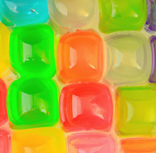 Afbeelding van close-up van meerdere kleurrijke jellies achtergrond