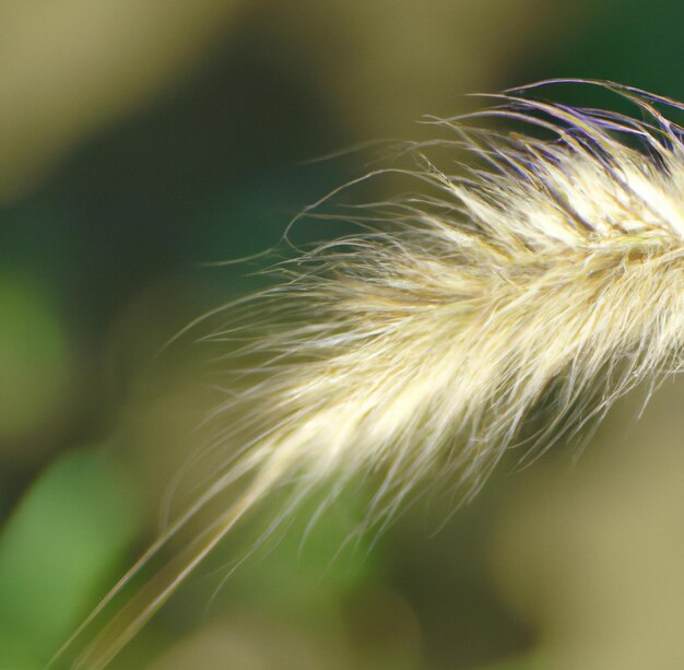 Afbeelding van close-up van witte sliert op groene achtergrond